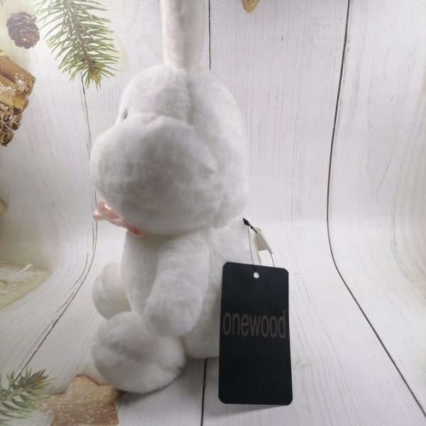 ONEWOOD  Plush Toy - Soft and Cuddly Stuffed Animal with Checkered Bow Tie - Perfect Gift for Kids and Bunny Lovers - Image 2