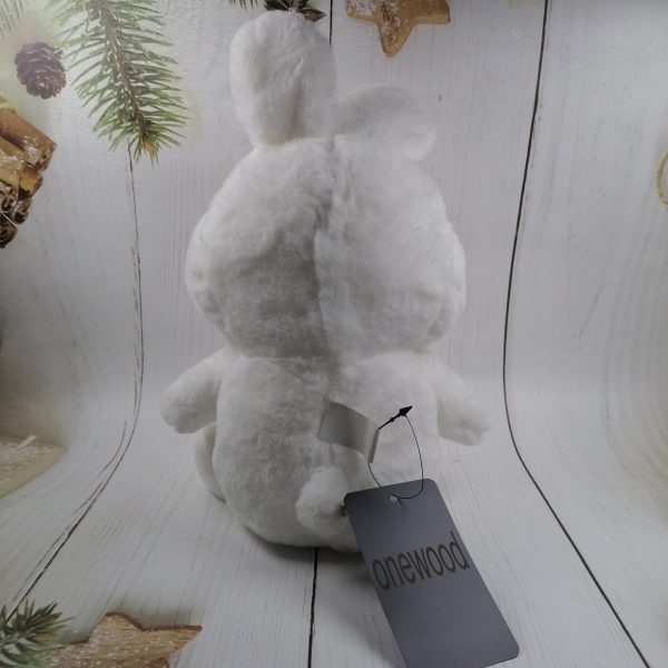 ONEWOOD  Plush Toy - Soft and Cuddly Stuffed Animal with Checkered Bow Tie - Perfect Gift for Kids and Bunny Lovers - Image 3