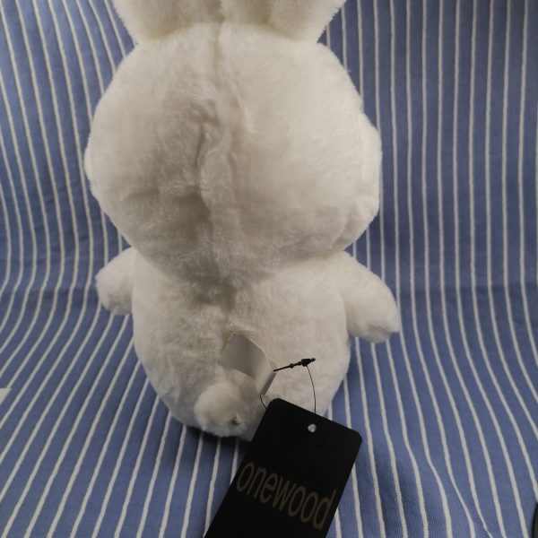 ONEWOOD  Plush Toy - Soft and Cuddly Stuffed Animal with Checkered Bow Tie - Perfect Gift for Kids and Bunny Lovers - Image 6